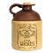 Vintage-style ceramic whiskey jug labeled Bill Collins Old No. 69 Fine Sour Mash Whiskey with cork top